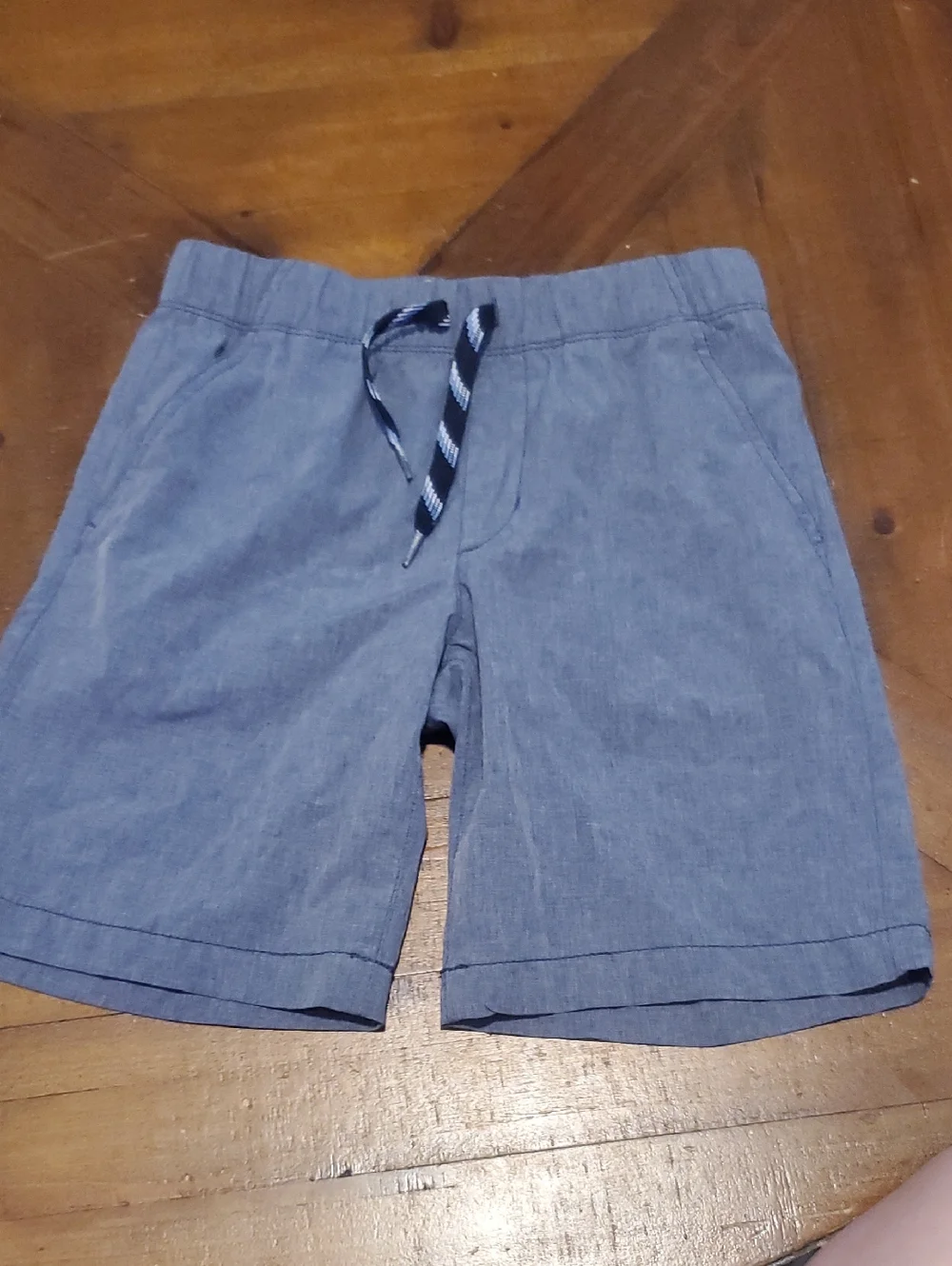 Old Navy Blue Chambray Drawstring Kids Shorts